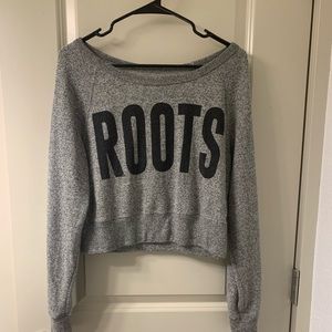 Grey Roots Canada Sweater Crop Top